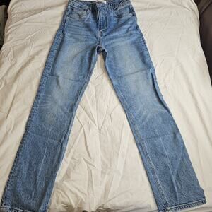 Reformation Lisa Ultra High Rise Straight Jeans Size 28 Blue Denim